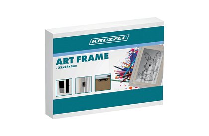 Umělecký otvárací rám na fotky – výkresy A4 - biely