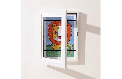 Umělecký otvárací rám na fotky – výkresy A4 - biely