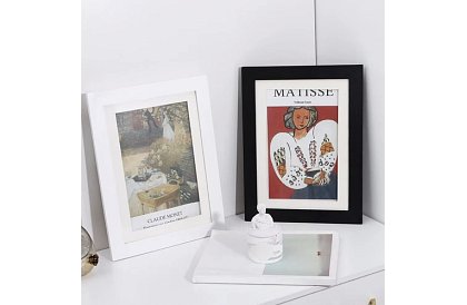 Umělecký otvárací rám na fotky – výkresy A4 - biely