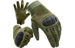 Taktické dotykové rukavice - veľkosť XL - khaki