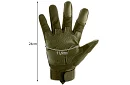 Taktické dotykové rukavice - veľkosť XL - khaki