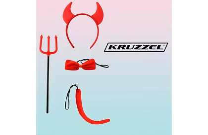 Kostým - doplnky diabla – sada 4 dielov