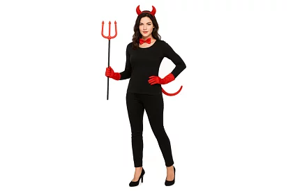 Kostým - doplnky diabla – sada 4 dielov