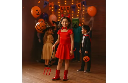 Kostým - doplnky diabla – sada 4 dielov