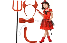 Kostým - doplnky diabla – sada 4 dielov