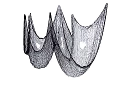 Veľká umelá pavučina na Halloween – 198x76 cm - čierna