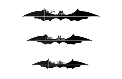 Sada 3 umelých netopierov na Halloween – 47, 37 a 31 cm