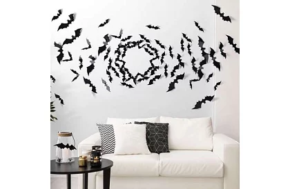 Sada 3 umelých netopierov na Halloween – 47, 37 a 31 cm