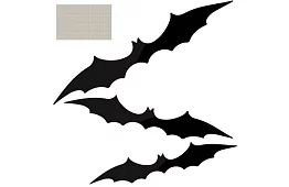 Sada 3 umelých netopierov na Halloween – 47, 37 a 31 cm