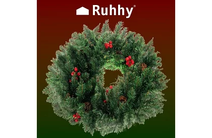 Dekoratívny vianočný veniec - 60cm