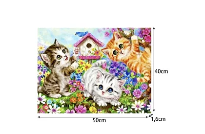 Malovanie podľa čísel - mačky - 40x50 cm