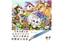 Malovanie podľa čísel - mačky - 40x50 cm