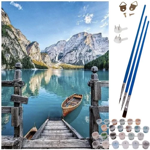 Malovanie podľa čísel - horská krajina - 40x50 cm