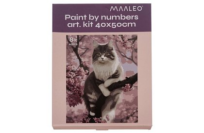 Malovanie podľa čísel - mačka - 40x50 cm