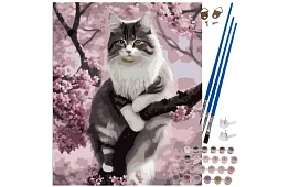 Malovanie podľa čísel - mačka - 40x50 cm