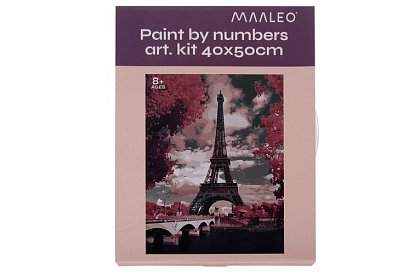 Malovanie podľa čísel - Eiffelova veža - 40x50 cm