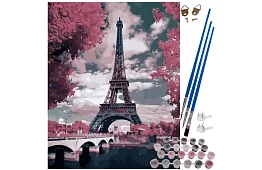 Malovanie podľa čísel - Eiffelova veža - 40x50 cm