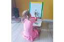 Obojstranná drevená tabuľa pre deti