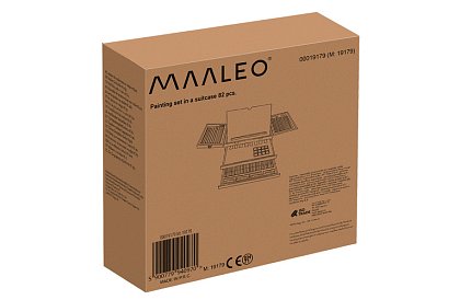 Malířska súprava v drevenej kufríku – 83 prvkov