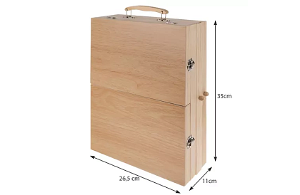 Malířska súprava v drevenej kufríku – 83 prvkov