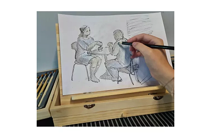 Malířska súprava v drevenej kufríku – 83 prvkov