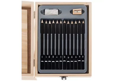 Malířska súprava v drevenej kufríku – 83 prvkov