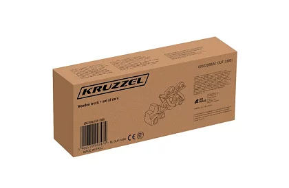 Drevený kamión na prevoz áut s autíčkami