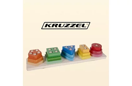 Drevený triedič tvarov - skladačka