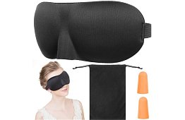 Spací súprava – škraboška a štuple do uší + puzdro