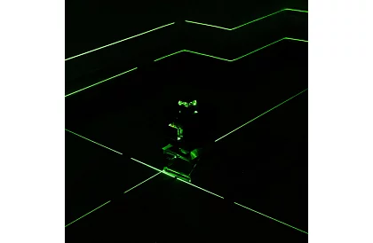 4D laserová vodováha 360° – 16 línií – zelený nivelačný laser