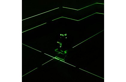 4D laserová vodováha 360° – 16 línií – zelený nivelačný laser