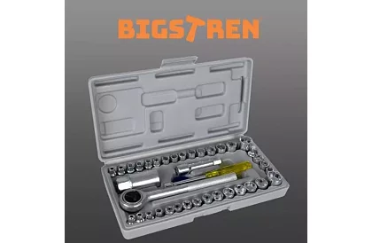 Kompletná gola sada nástrčných kľúčov 40 ks pre domácnosť aj dielňu