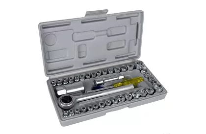 Kompletná gola sada nástrčných kľúčov 40 ks pre domácnosť aj dielňu