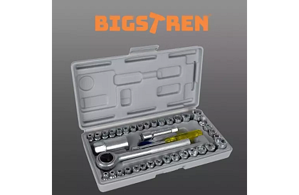 Kompletná gola sada nástrčných kľúčov 40 ks pre domácnosť aj dielňu