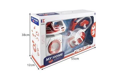 Sada domácich spotrebičov – žehlička, práčka, vysávač