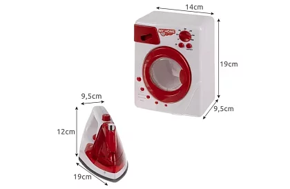 Sada domácich spotrebičov – žehlička, práčka, vysávač