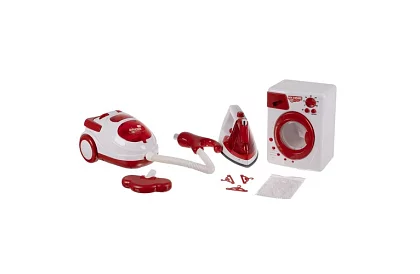 Sada domácich spotrebičov – žehlička, práčka, vysávač