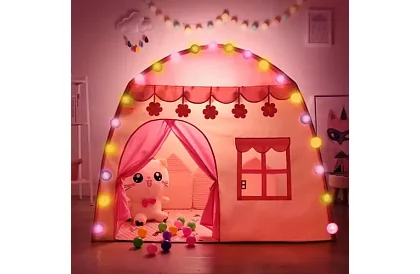 Detský stan – domček s osvetlením