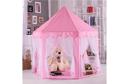 Detský ružový stan – palác 135 x 135 x 140 cm