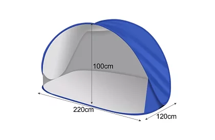 Veľký samorozkladajúci plážový stan – 220 × 120 × 100 cm