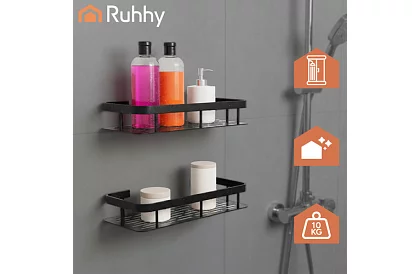 Hliníková kúpeľňová polička - 2 ks