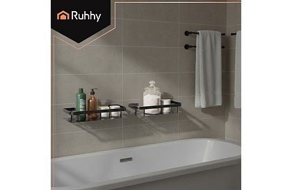 Hliníková kúpeľňová polička - 2 ks