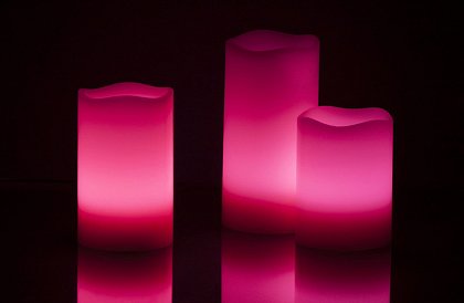 Led sviečky – 3 kusy na diaľkové ovládanie