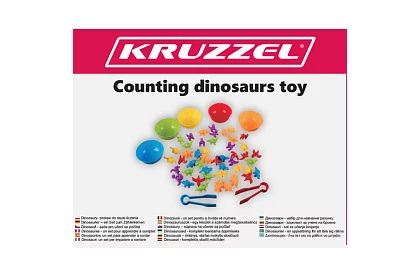 Sada dinosaurov na učenie farieb a počítanie