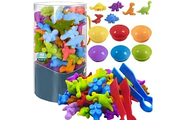 Sada dinosaurov na učenie farieb a počítanie