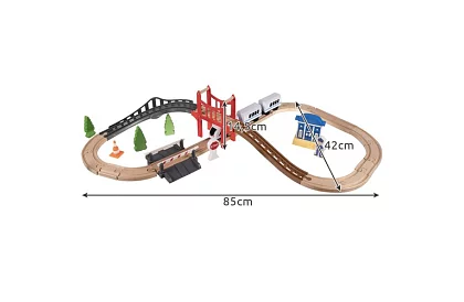 Vláčkodráha – dráha na batérie 3,2 m drevená