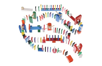 Drevené domino – veľká sada 407 ks + taška