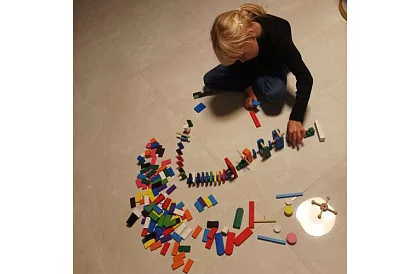 Drevené domino – veľká sada 407 ks + taška