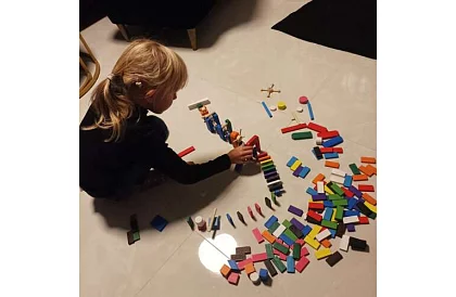 Drevené domino – veľká sada 407 ks + taška