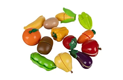 Sada zeleniny a ovocia na krájanie s príslušenstvom